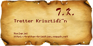 Tretter Krisztián névjegykártya